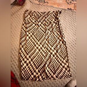 Diane Von Furstenberg Brown and Cream Patterned Garment